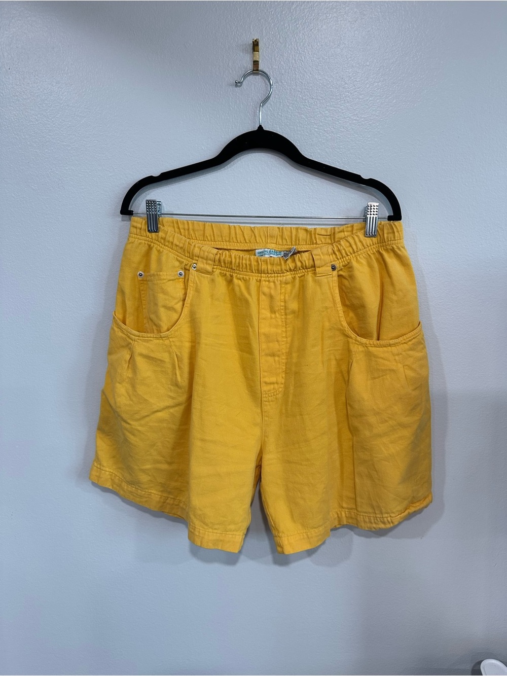 Spring Harbor Collections Women’s Large Yellow 100% Cotton Pull-On Shorts